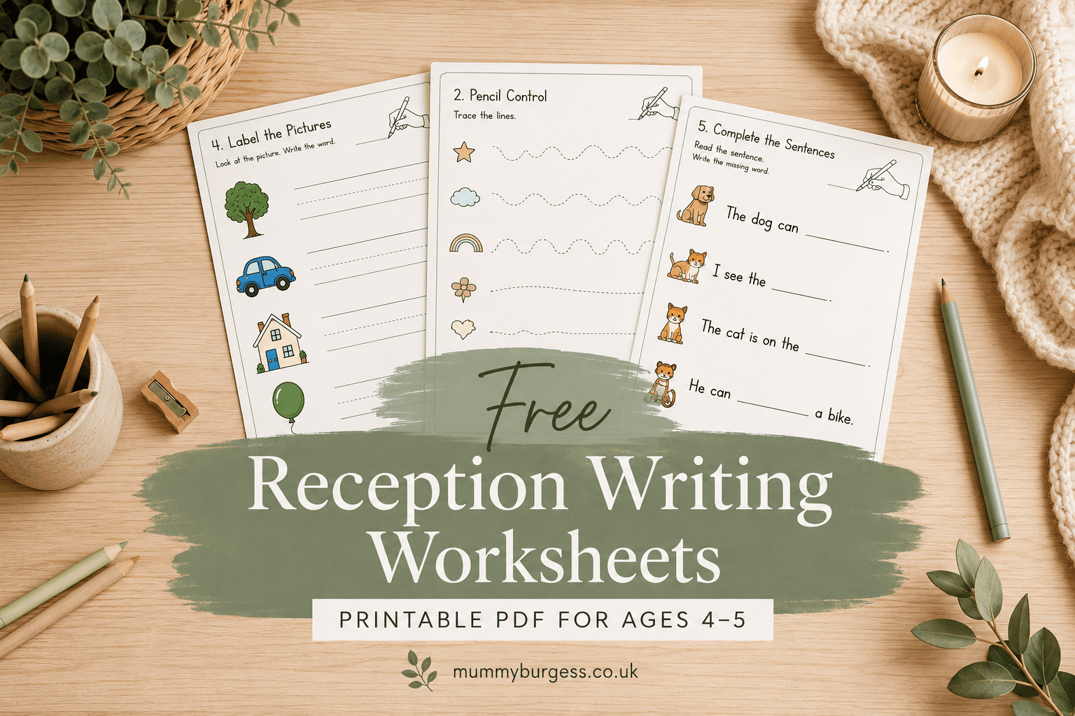 Free Reception Writing Worksheets: Printable Activities for Early Writers