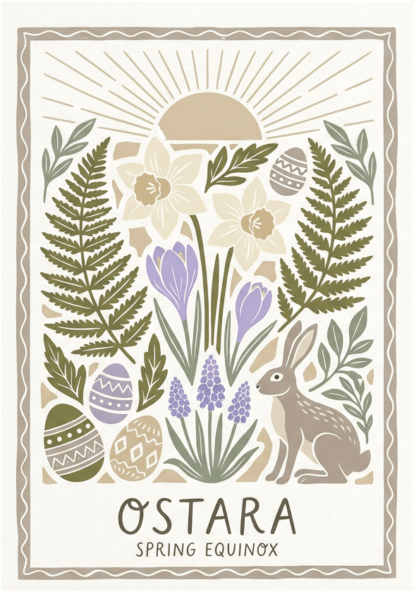 Ostara Spring Equinox modern Artwoek